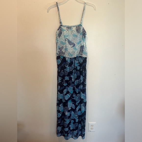 Talbots Blue and White Floral Maxi Dress - Picture 1 of 5